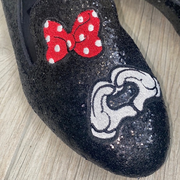 TORRID DISNEY SPARKLE & SHINE MINNIE MOUSE GLITTER LOAFERS SIZE 10WW - Picture 9 of 15
